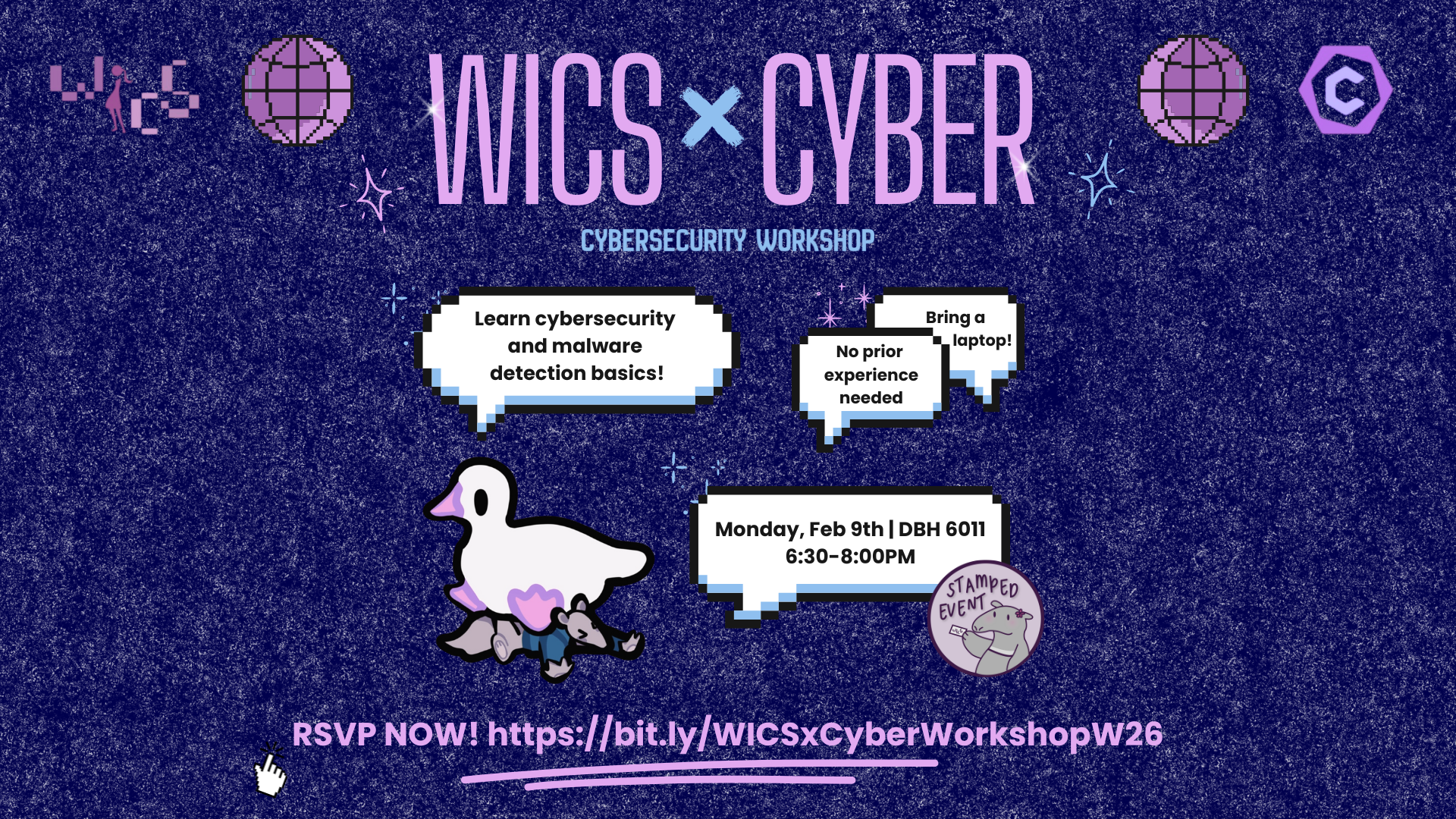 WICS x Cyber @ UCI Workshop Graphic