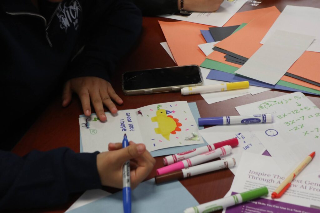 Card making at the WICS x TFA event.